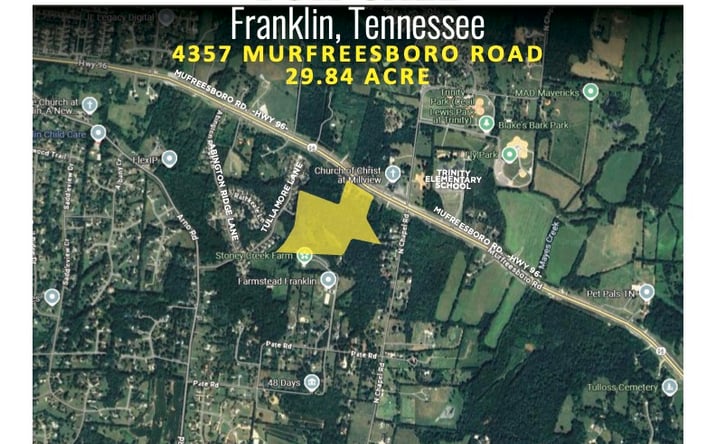Pictures of Land property located at 4357 Murfreesboro Rd, Franklin, TN 37067 for sales - image #1