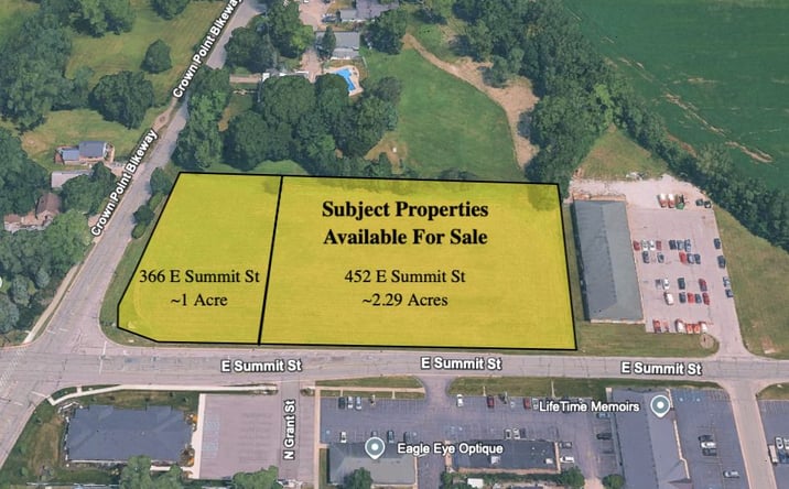 Pictures of Land property located at 366 E Summit Street, Crown Point, IN 46307, 452 E Summit Street, Crown Point, IN 46307 for sales - image #1