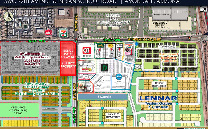 Pictures of Land property located at Swc 99th Avenue & Indian School Road, Avondale, AZ 85392 for sales - image #1