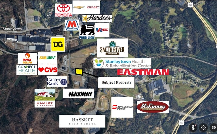 Pictures of Land, Mixed Use, Office, Retail property located at 310 Riverside Drive, Stanleytown, VA 24055 for sales - image #1