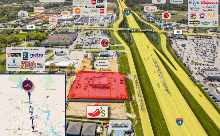 Pictures of Retail property located at 12700 Interstate 45 N, Willis, TX 77378 for sales - image #1
