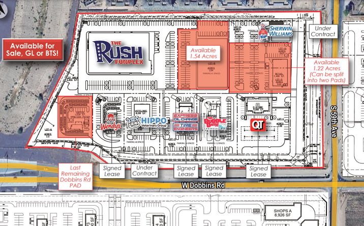 Pictures of Retail, Land property located at NEC Loop 202 & Dobbins Rd, Phoenix, AZ 85003 for sales - image #1