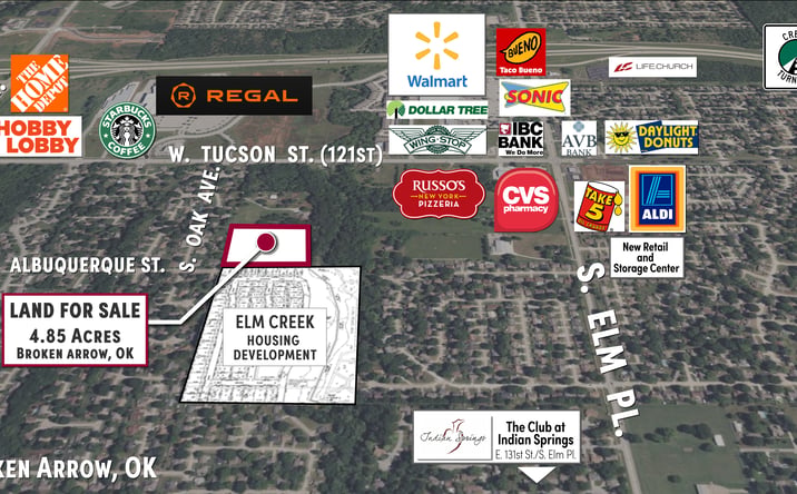 Pictures of Land property located at S. 121st St. West of Elm Pl., Broken Arrow, OK 74011 for sales - image #1
