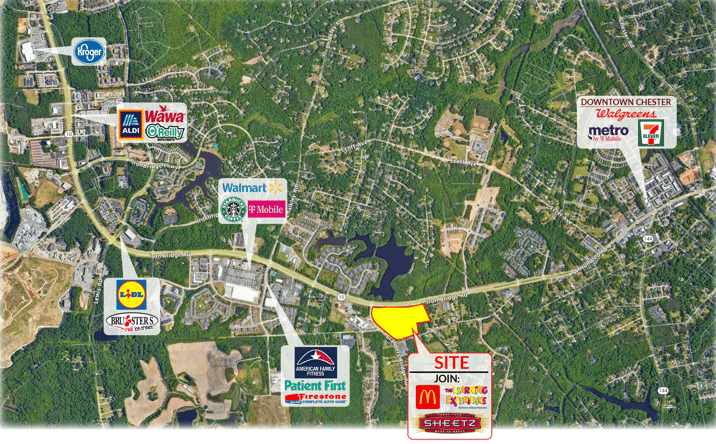 Pictures of Land, Retail property located at SEC Iron Bridge Rd & Branders Bridge Rd, Chester, VA 23831 for sales - image #1