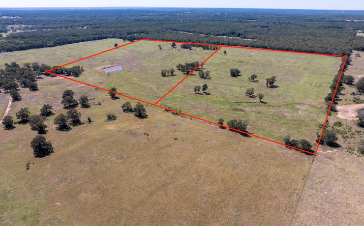 Pictures of Land property located at Two Tracts - 1078 Old Pin Oak Rd, Paige, TX 78659 for sales - image #1
