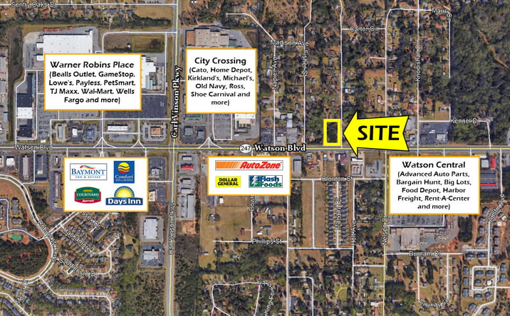 Pictures of Land property located at 2400 Watson Blvd, Warner Robins, GA 31093 for sales - image #1