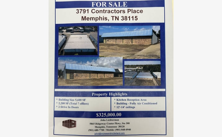 Pictures of Industrial property located at 3791 Contractors Pl, Memphis, TN 38115 for sales - image #1