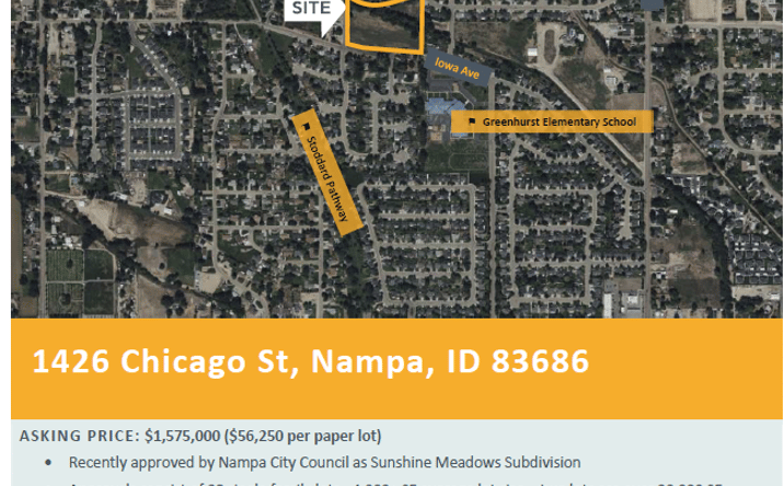 Pictures of Land property located at 1426 Chicago St, Nampa, ID 83686 for sales - image #1