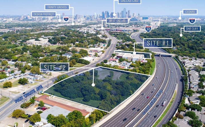 Pictures of Land property located at 1508-1512 Fort Worth Ave, Dallas, TX 75208, 1618-1732 Fort Worth Ave, Dallas, TX 75208 for sales - image #1