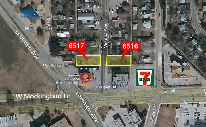 Pictures of Land property located at 6516-6517 Victoria Ave, Dallas, TX 75209 for sales - image #1