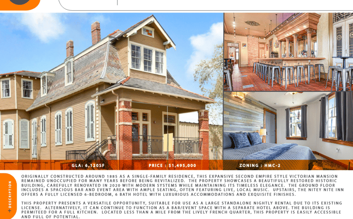 Pictures of Hospitality, Mixed Use property located at 1500-1502 Elysian Fields Ave, New Orleans, LA 70117 for sales - image #1
