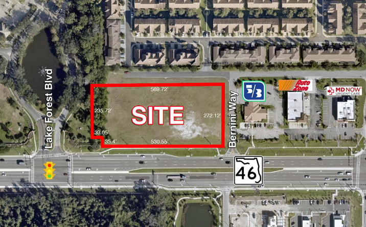 Pictures of Retail, Land property located at SR 46 & Bernini Way, Sanford, FL 32771 for sales - image #1