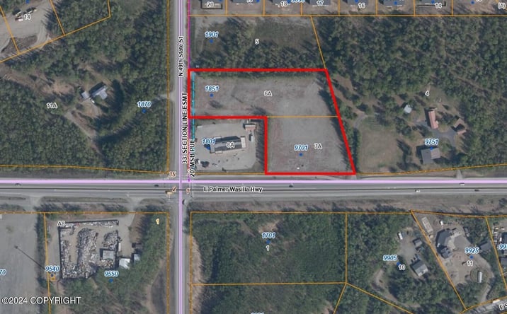 Pictures of Land property located at 9701 E Palmer-Wasilla Hwy, Palmer, AK 99645 for sales - image #1