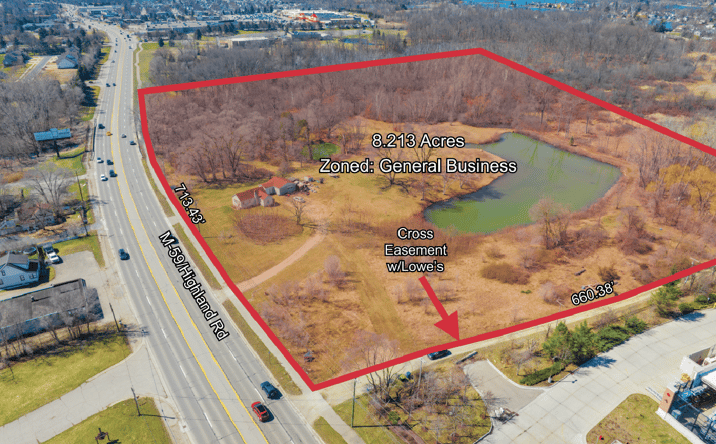 Pictures of Land property located at M-59 and Pontiac Lake Rd, White Lake Twp, MI 48328 for sales - image #1