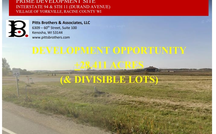Pictures of Land property located at Interstate 94 & Sth 11 (Durand Avenue), Yorkville, WI 53177 for sales - image #1