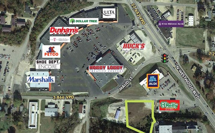 Pictures of Land, Retail property located at 601 N Westwood Blvd, Poplar Bluff, MO 63901 for sales - image #1