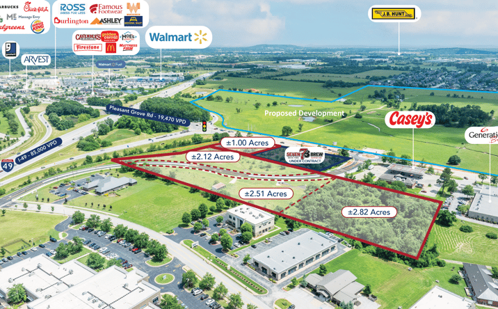 Pictures of Hospitality, Land, Retail property located at Pleasant Grove Rd and 28th street, Rogers, AR 72758 for sales - image #1