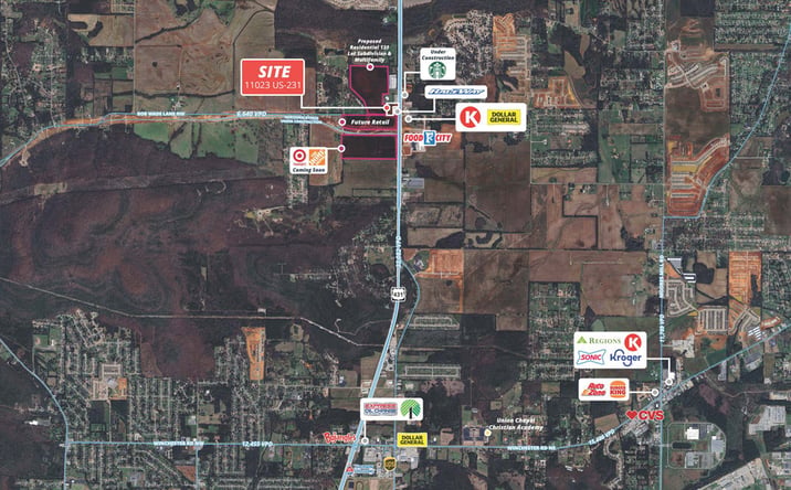 Pictures of Land property located at 11023 Hwy 231-431 N, Meridianville, AL 35759 for sales - image #1