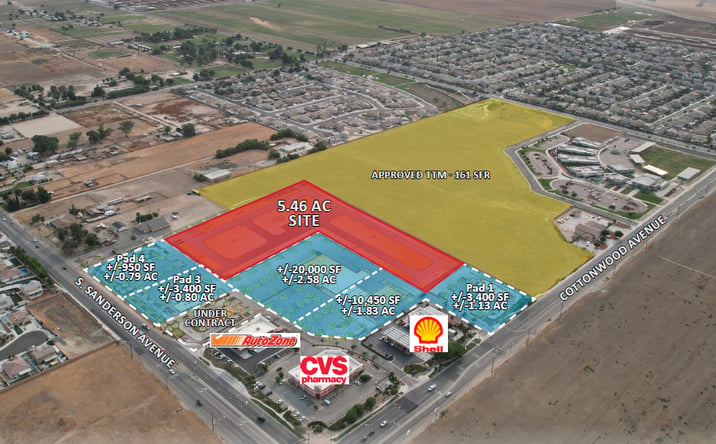 Pictures of Land property located at 5.46 AC SWC of Sanderson Avenue and Cottonwood Avenue, San Jacinto, CA 92582 for sales - image #1