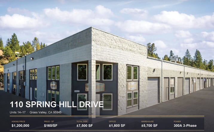 Pictures of Industrial property located at 110 Spring Hill Drive, Grass Valley, CA 95945 for sales - image #1