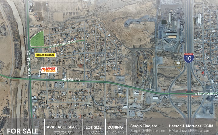 Pictures of Land property located at 191 Jesse Trigg Dr, Vinton, TX 79821 for sales - image #1