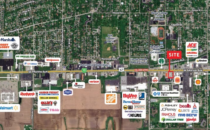 Pictures of Land, Retail property located at 1001 W Morton Ave, Jacksonville, IL 62650 for sales - image #1