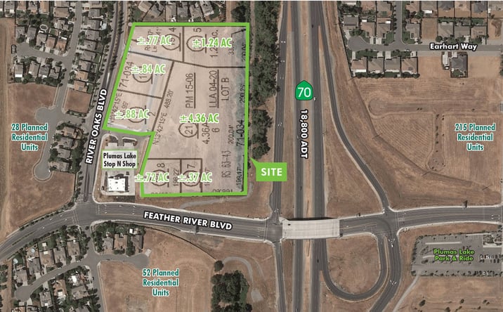Pictures of Land property located at Highway 70 & RIver Oaks Blvd, Plumas Lake, CA 95961 for sales - image #1