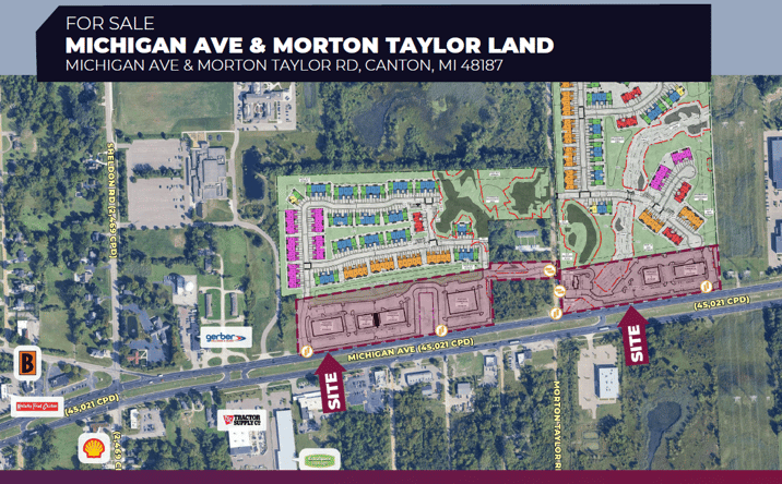 Pictures of Land property located at 981 Michigan Ave & Morton Taylor Rd, Canton, MI 48187 for sales - image #1