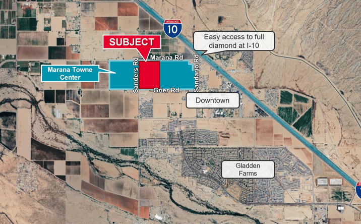 Pictures of Land property located at SEC Marana Rd & Sanders Rd, Marana, AZ 85653 for sales - image #1