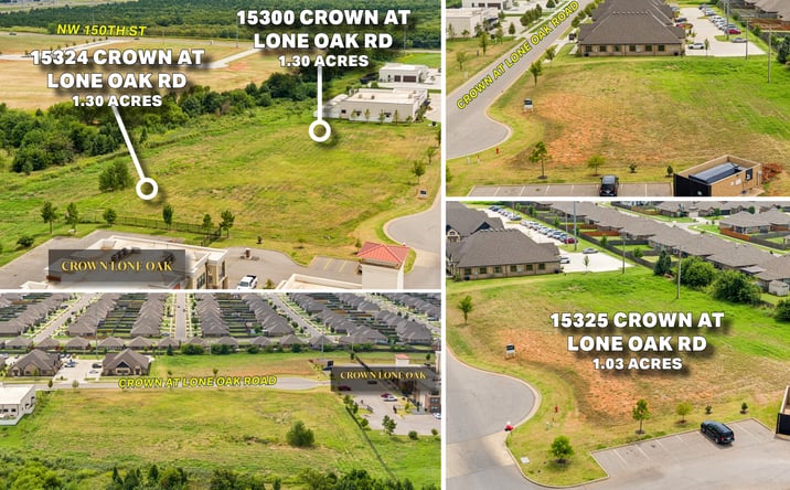 Pictures of Land property located at 15325 Crown At Lone Oak Rd, Edmond, OK 73013, 15324 Crown At Lone Oak Rd, Edmond, OK 73013, 15300 Crown At Lone Oak Rd, Edmond, OK 73013 for sales - image #1