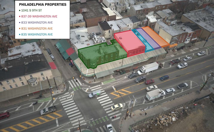 Pictures of Industrial, Mixed Use property located at 1041-43 S 9th Street & 831-39 Washington Avenue, Philadelphia, PA 19147 for sales - image #1