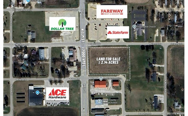 Pictures of Land property located at SE Corner of N. Elm St and E. Central Ave., Jefferson, IA 50129 for sales - image #1