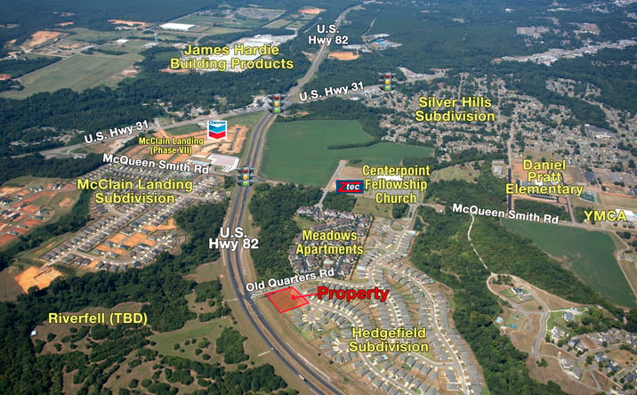 Pictures of Land property located at U.S. Hwy 82 & Old Quarters Rd, Prattville, AL 36066 for sales - image #1