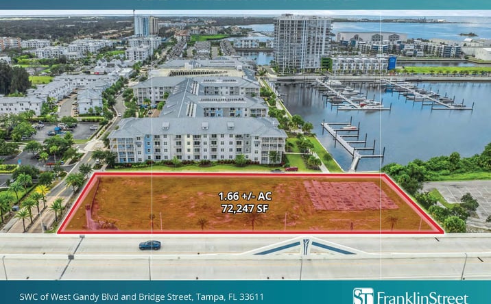 Pictures of Land property located at SWC of West Gandy Blvd & Bridge Street, Tampa, FL 33611 for sales - image #1