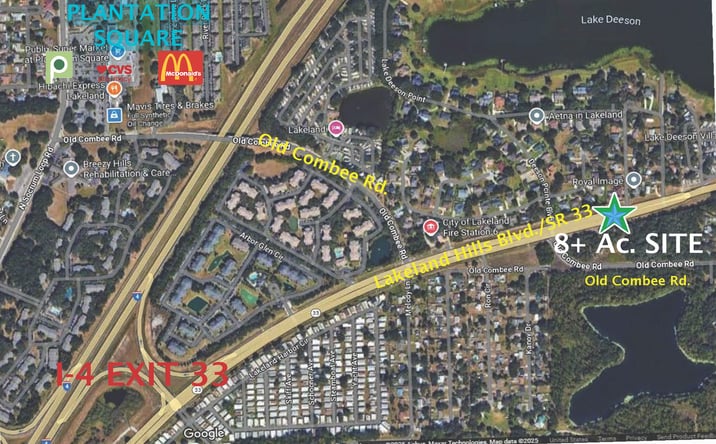 Pictures of Land property located at Corner Old Combee Road and SR 33, Lakeland, FL 33805 for sales - image #1