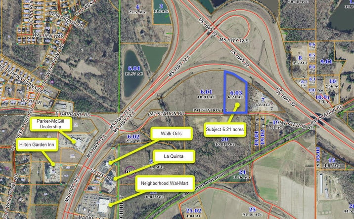 Pictures of Land property located at Pat Station Rd / Hwy 12 E, Starkville, MS 39759 for sales - image #1