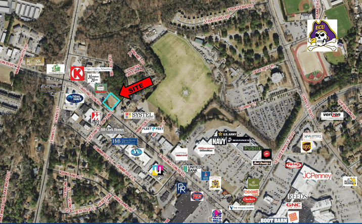 Pictures of Land property located at 113 E Arlington Blvd, Greenville, NC 27858 for sales - image #1