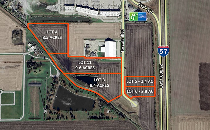 Pictures of Land property located at Tuscola Blvd, Tuscola, IL 61953 for sales - image #1
