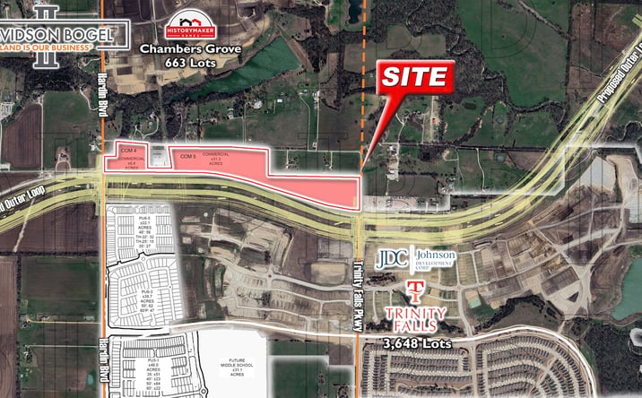 Pictures of Retail, Land property located at NWC - Collin County Outer Loop & Trinity Falls Pkwy, McKinney, TX 75071 for sales - image #1