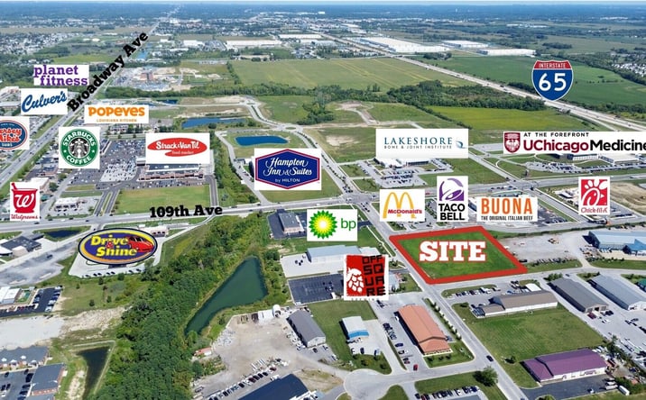 Pictures of Land property located at 10935-11005 Delaware Pkwy, Crown Point, IN 46307 for sales - image #1