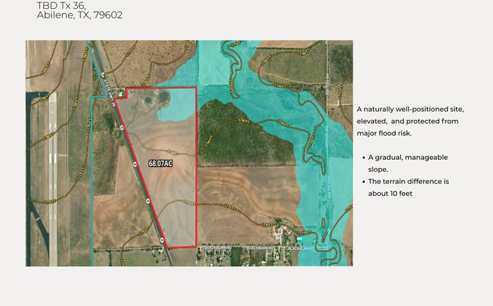 Pictures of Land property located at 68.07AC TBD TX 36, Abilene, TX 79602 for sales - image #1