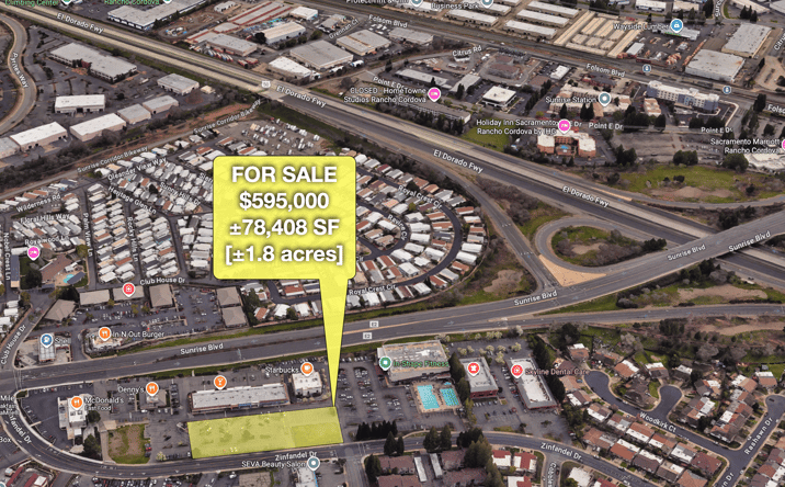 Pictures of Land, Retail property located at 1969 Zinfandel Dr, Rancho Cordova, CA 95670 for sales - image #1