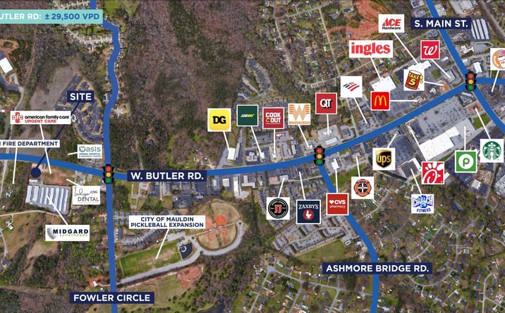 Pictures of Retail, Land property located at 935 W Butler Rd, Greenville, SC 29607 for sales - image #1