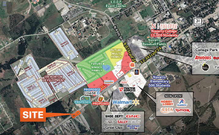 Pictures of Land property located at 4345 W Business 31, Corsicana, TX 75110 for sales - image #1