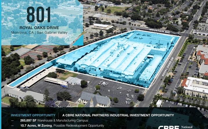 Pictures of Industrial property located at 801 Royal Oaks Dr, Monrovia, CA 91016 for sales - image #1