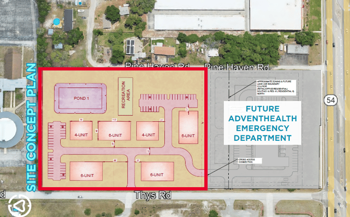 Pictures of Land property located at Northeast corner of State Road 54 & Thys Rd, New Port Richey, FL 34653 for sales - image #1