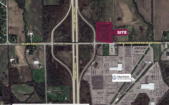 Pictures of Land property located at Northeast Corner I-275 & Will Carleton Rd, Carleton, MI 48117 for sales - image #1