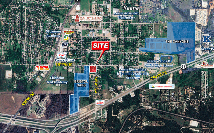 Pictures of Multifamily, Mixed Use, Special Purpose, Senior Living property located at 105 W 4th St, Keene, TX 76059 for sales - image #1
