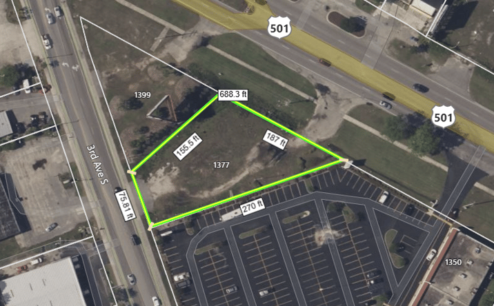 Pictures of Land property located at 1377 US-501, Myrtle Beach, SC 29577 for sales - image #1