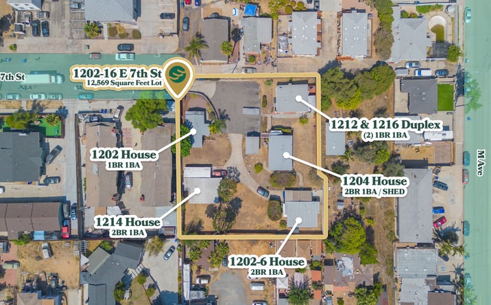 Pictures of Multifamily property located at 1202 E 7th St, National City, CA 91950 for sales - image #1